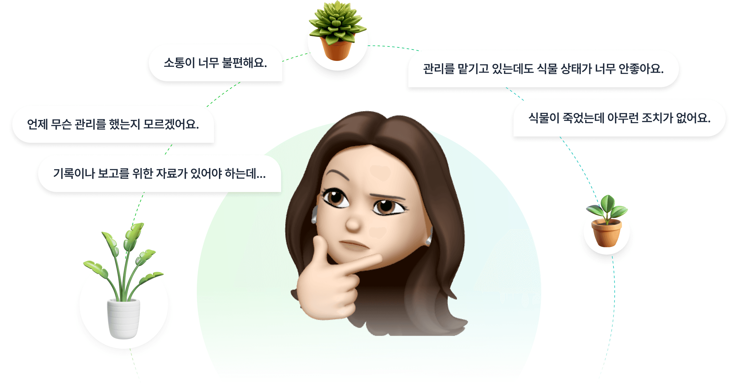 이런게 고민이라면 식물회관을 이용해보세요!
